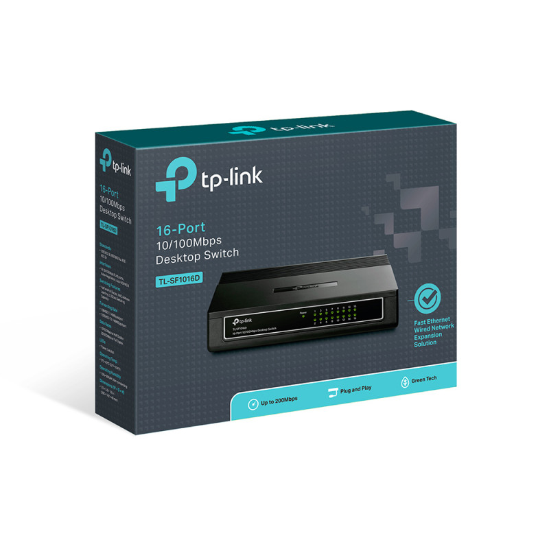 Комутатор TP-Link TL-SF1016D 16-портовий некерований