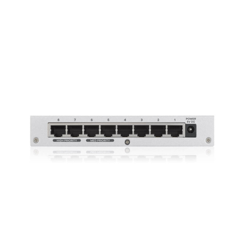 Комутатор на 8 портів ZyXEL GS-108B v3 (GS-108BV3-EU0101F) в металевому корпусі