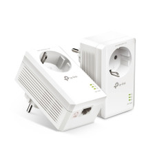 Купити Комплект адаптерів TP-Link Powerline TL-PA7017P KIT із вбудованою розеткою. Системи безпеки для дому та офісу. Магазин RG-Group. Системи відеонагляду та охоронні сигналізації. Продаж та послуги встановлення