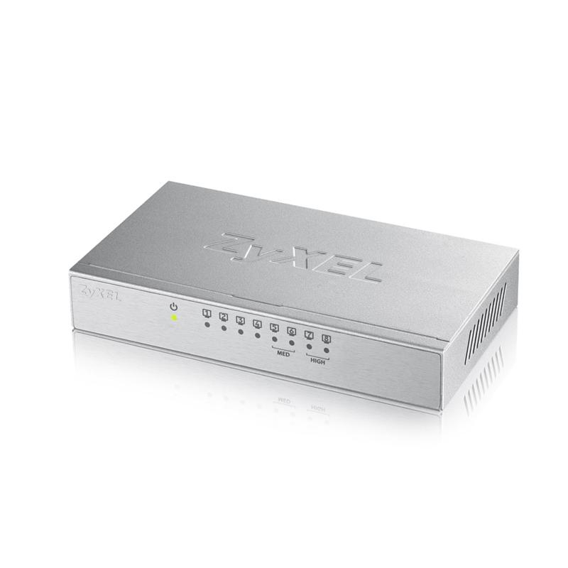 Купити Комутатор на 8 портів ZyXEL GS-108B v3 (GS-108BV3-EU0101F) в металевому корпусі. Системи безпеки для дому та офісу. Магазин RG-Group. Системи відеонагляду та охоронні сигналізації. Продаж та послуги встановлення
