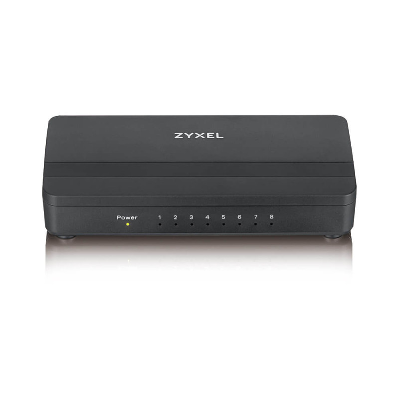 Комутатор на 8 портів ZyXEL GS-108S v2 (GS-108SV2-EU0101F) в пластиковому корпусі