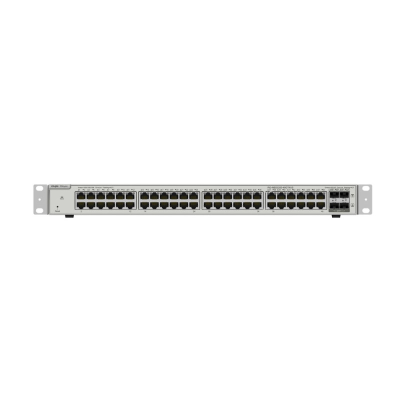 Купити Комутатор Ruijie Reyee RG-NBS3200-48GT4XS керований 52-портовий без PoE. Системи безпеки для дому та офісу. Магазин RG-Group. Системи відеонагляду та охоронні сигналізації. Продаж та послуги встановлення