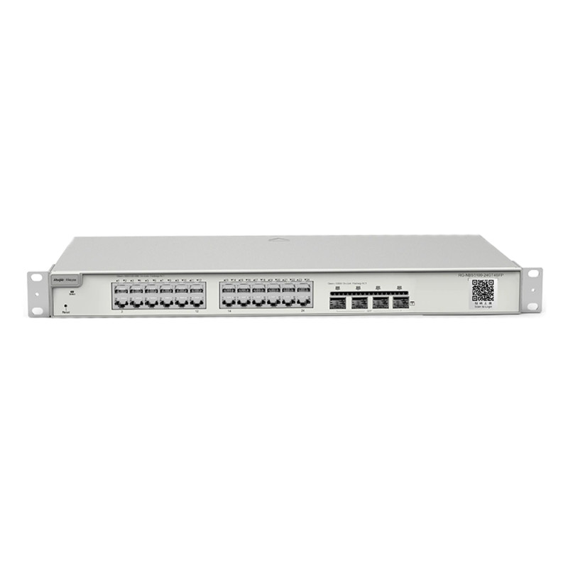 Купити Комутатор Ruijie Reyee RG-NBS5100-24GT4SFP керований 28-портовий без PoE. Системи безпеки для дому та офісу. Магазин RG-Group. Системи відеонагляду та охоронні сигналізації. Продаж та послуги встановлення