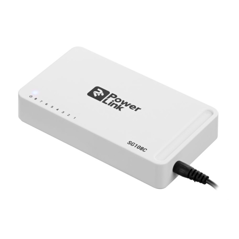 Купити Мережевий комутатор на 8 портів 10/100/1000 Мбіт/с 2E PowerLink SG108C 8xGE некерований. Системи безпеки для дому та офісу. Магазин RG-Group. Системи відеонагляду та охоронні сигналізації. Продаж та послуги встановлення