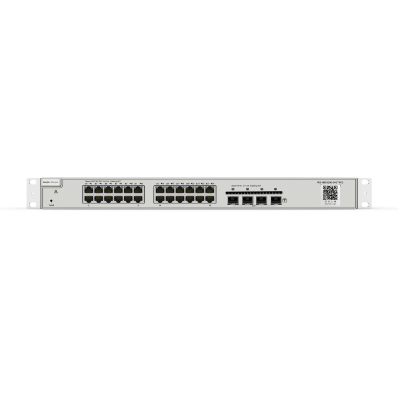 Купити Комутатор Ruijie Reyee RG-NBS5200-24GT4XS керований 28-портовий без PoE. Системи безпеки для дому та офісу. Магазин RG-Group. Системи відеонагляду та охоронні сигналізації. Продаж та послуги встановлення
