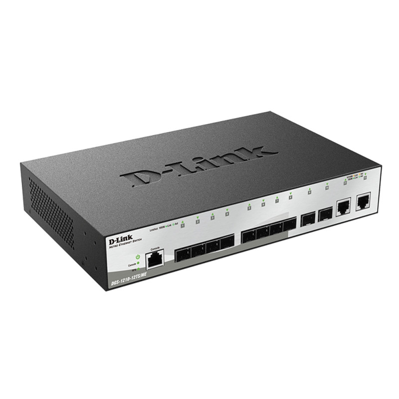 Комутатор D-Link DGS-1210-12TS/ME 10xSFP(1G), 2x1GE керований