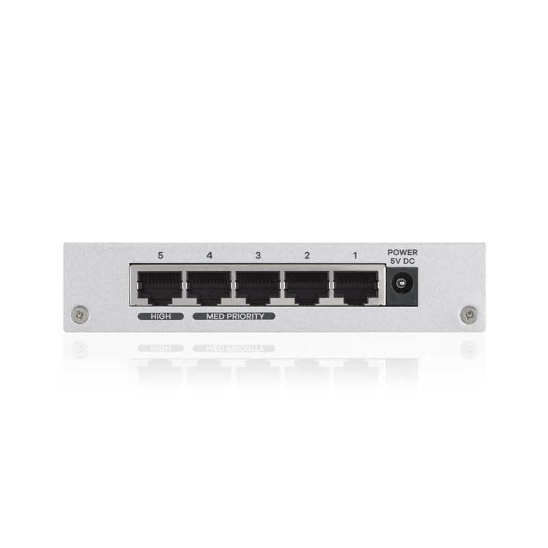 Комутатор на 5 портів ZyXEL GS-105B v3 (GS-105BV3-EU0101F) в металевому копусі