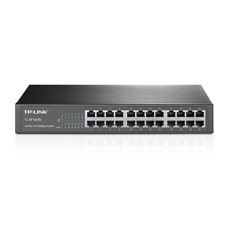 Купити Комутатор TP-Link TL-SF1024D 24-портовий некерований. Системи безпеки для дому та офісу. Магазин RG-Group. Системи відеонагляду та охоронні сигналізації. Продаж та послуги встановлення