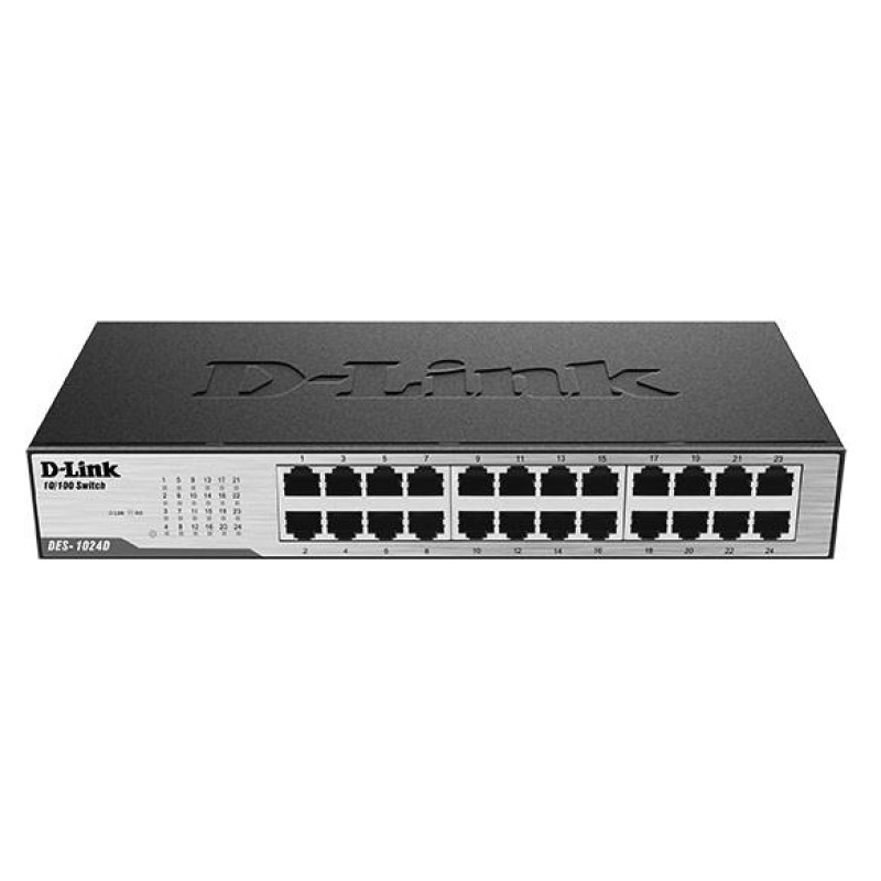 Купити Комутатор D-Link DES-1024D 24port 10/100BaseTX RM. Системи безпеки для дому та офісу. Магазин RG-Group. Системи відеонагляду та охоронні сигналізації. Продаж та послуги встановлення