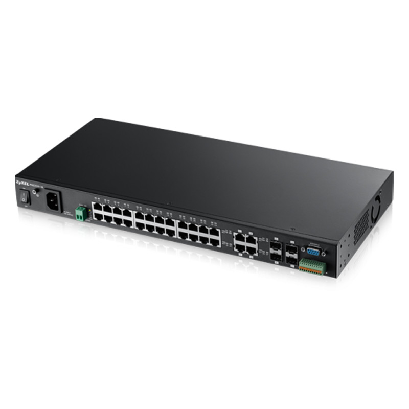 Купити Комутатор ZyXEL MGS3520-28-L2 гігабітний 28-портовий з функцією заряду АКБ. Системи безпеки для дому та офісу. Магазин RG-Group. Системи відеонагляду та охоронні сигналізації. Продаж та послуги встановлення