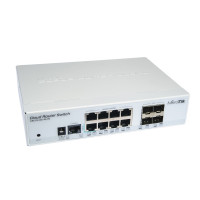Купити 12-портовий керований комутатор MIKROTIK CRS112-8G-4S-IN. Системи безпеки для дому та офісу. Магазин RG-Group. Системи відеонагляду та охоронні сигналізації. Продаж та послуги встановлення
