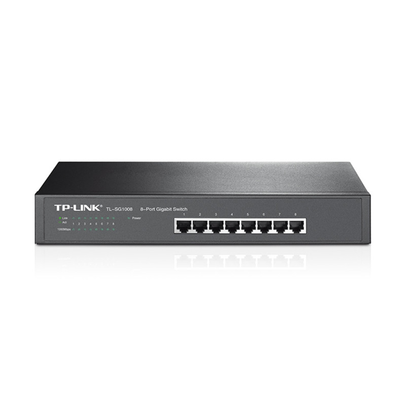 Купити Комутатор TP-Link TL-SG1008 8-портовий гігабітний некерований. Системи безпеки для дому та офісу. Магазин RG-Group. Системи відеонагляду та охоронні сигналізації. Продаж та послуги встановлення