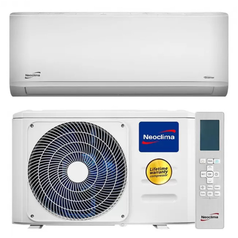 Купити Кондиціонер Neoclima Therminator 3.2 NS/NU-18EHXIw1, інвертор, 55 м2, A++, R32. Системи безпеки для дому та офісу. Магазин RG-Group. Системи відеонагляду та охоронні сигналізації. Продаж та послуги встановлення
