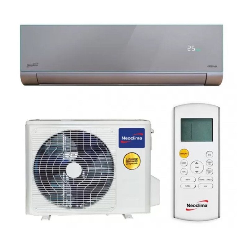 Купити Кондиціонер Neoclima ArtVogue NS-12EHVIWS1/NU-12EHVI1 інверторний, дзеркальний срібний. Системи безпеки для дому та офісу. Магазин RG-Group. Системи відеонагляду та охоронні сигналізації. Продаж та послуги встановлення