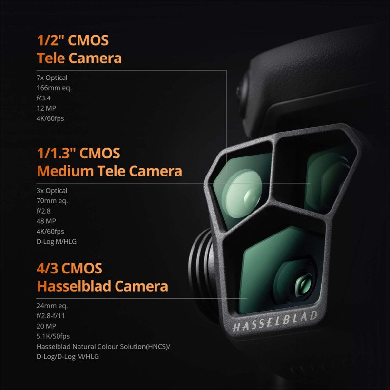 Квадрокоптер DJI Mavic 3 Pro Fly More Combo з DJI RC (CP.MA.00000660.01) з 3 камерами