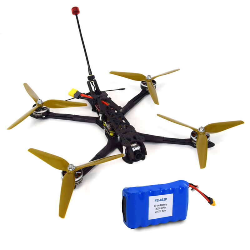 Купити Дрон FPV VR-7D 7 дюймів + Акумулятор FEi-6S2P 8000 мА·год для FPV-дрона. Системи безпеки для дому та офісу. Магазин RG-Group. Системи відеонагляду та охоронні сигналізації. Продаж та послуги встановлення