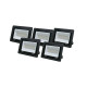 Купити Комплект із 5 світлодіодних прожекторів Lightwell 50W (LW-FL-B-50). Системи безпеки для дому та офісу. Магазин RG-Group. Системи відеонагляду та охоронні сигналізації. Продаж та послуги встановлення