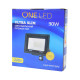 Купити Прожектор світлодіодний ONE LED ultra (ZY-TH18-30-S ) 30 Вт з датчиком руху. Системи безпеки для дому та офісу. Магазин RG-Group. Системи відеонагляду та охоронні сигналізації. Продаж та послуги встановлення