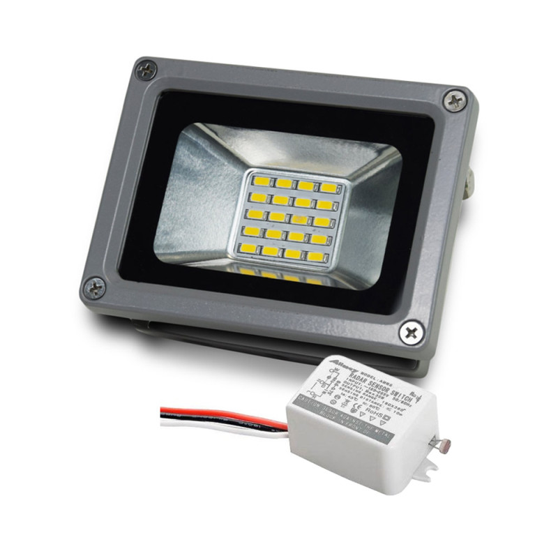 Купити Комплект LED-прожектор Lightwell LW-10W-220 + Датчик руху з сенсором освітленості AMRS. Системи безпеки для дому та офісу. Магазин RG-Group. Системи відеонагляду та охоронні сигналізації. Продаж та послуги встановлення