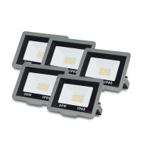 Купити Комплект із 5-ти світлодіодних прожекторів ONE LED ultra (ZY-TH18-20 ) 20 Вт. Системи безпеки для дому та офісу. Магазин RG-Group. Системи відеонагляду та охоронні сигналізації. Продаж та послуги встановлення