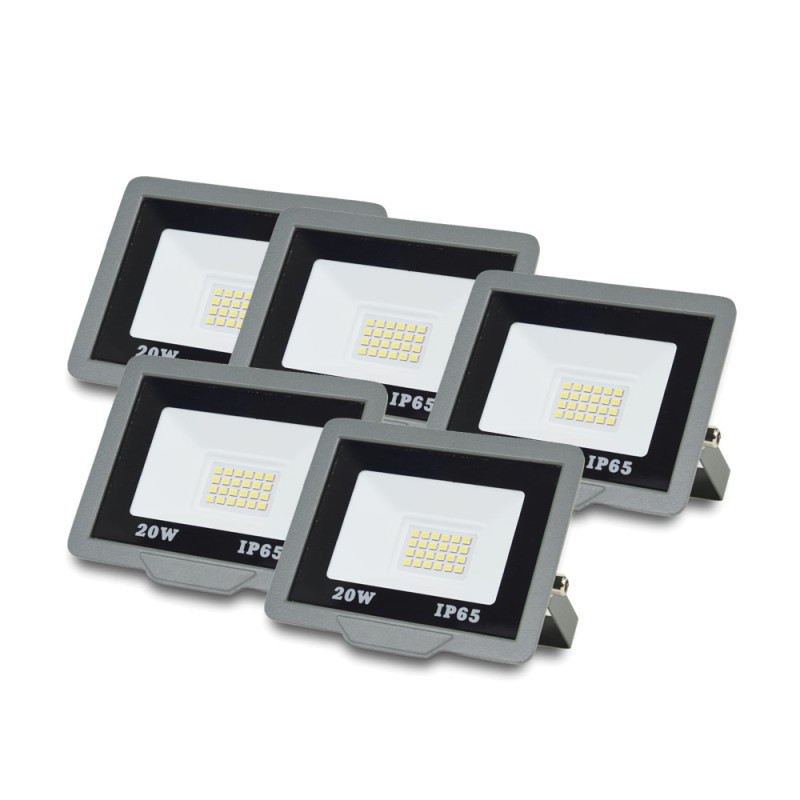 Купити Комплект із 5-ти світлодіодних прожекторів ONE LED ultra (ZY-TH18-20 ) 20 Вт. Системи безпеки для дому та офісу. Магазин RG-Group. Системи відеонагляду та охоронні сигналізації. Продаж та послуги встановлення