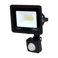Купити Прожектор світлодіодний Lightwell LW-FL-B-20-S 20 W з датчиком руху. Системи безпеки для дому та офісу. Магазин RG-Group. Системи відеонагляду та охоронні сигналізації. Продаж та послуги встановлення