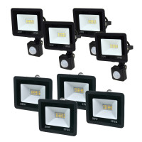 Купити Комплект 4+4 світлодіодних прожектори Lightwell 20W: 4 x LW-FL-B-20 и 4 x LW-FL-B-20-S з датчиком руху. Системи безпеки для дому та офісу. Магазин RG-Group. Системи відеонагляду та охоронні сигналізації. Продаж та послуги встановлення