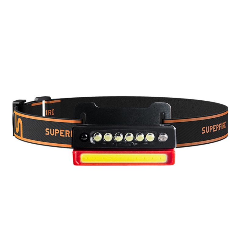 Купити Налобний LED+COB ліхтар SUPERFIRE CL01 з датчиком руху і потужністю 1 Вт, що перезаряджається. Системи безпеки для дому та офісу. Магазин RG-Group. Системи відеонагляду та охоронні сигналізації. Продаж та послуги встановлення