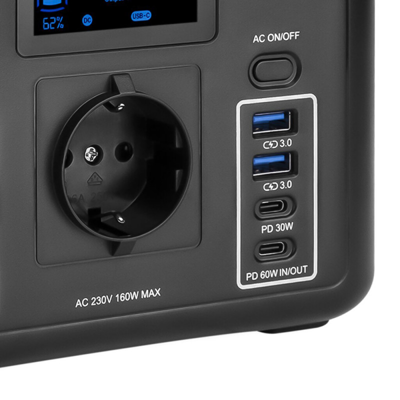 Багатофункціональна портативна зарядна станція Logicpower LP CHARGER 160 (160W, 204Wh)
