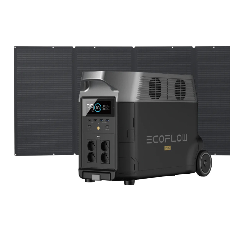 Купити Комплект EcoFlow DELTA Pro + 400W Solar Panel зарядна станція та сонячна панель. Системи безпеки для дому та офісу. Магазин RG-Group. Системи відеонагляду та охоронні сигналізації. Продаж та послуги встановлення
