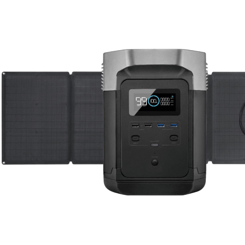 Купити Комплект EcoFlow DELTA + 3*110W Solar Panel зарядна станція та три сонячні панелі. Системи безпеки для дому та офісу. Магазин RG-Group. Системи відеонагляду та охоронні сигналізації. Продаж та послуги встановлення