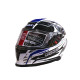 Купити Мотошолом інтеграл Beon B-503 SINGLE VISOR ANGLE TEAR SHINY WHITE/BLUE (глянець білий/синій), розмір L. Системи безпеки для дому та офісу. Магазин RG-Group. Системи відеонагляду та охоронні сигналізації. Продаж та послуги встановлення