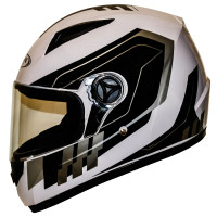Купити Мотошолом інтеграл FXW HF-111 solid white-black, full-face біло-чорний. Системи безпеки для дому та офісу. Магазин RG-Group. Системи відеонагляду та охоронні сигналізації. Продаж та послуги встановлення