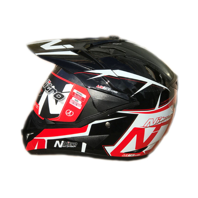 Купити Мотошолом кросовий Nitro MX730 Podium WHITE/BLACK/RED (білий, чорний, червоний), розмір XL. Системи безпеки для дому та офісу. Магазин RG-Group. Системи відеонагляду та охоронні сигналізації. Продаж та послуги встановлення