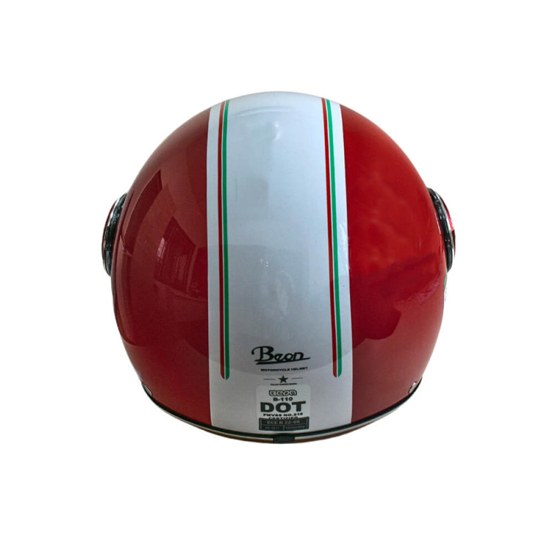 Мотошолом відкритий Beon B-110B Ferrari SHINY RED/WHITE (глянець червоний/білий), розмір XL
