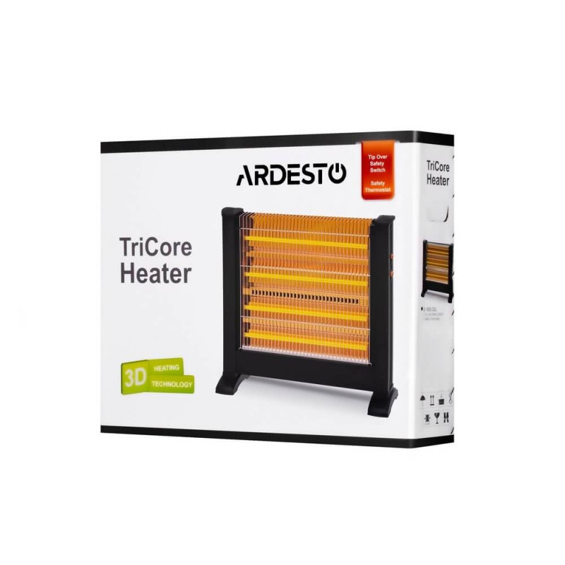 Обігрівач інфрачервоний Ardesto IHS-2200, 2200 Вт, до 22 м2, кварцовий нагрів.елемент, мех.управління