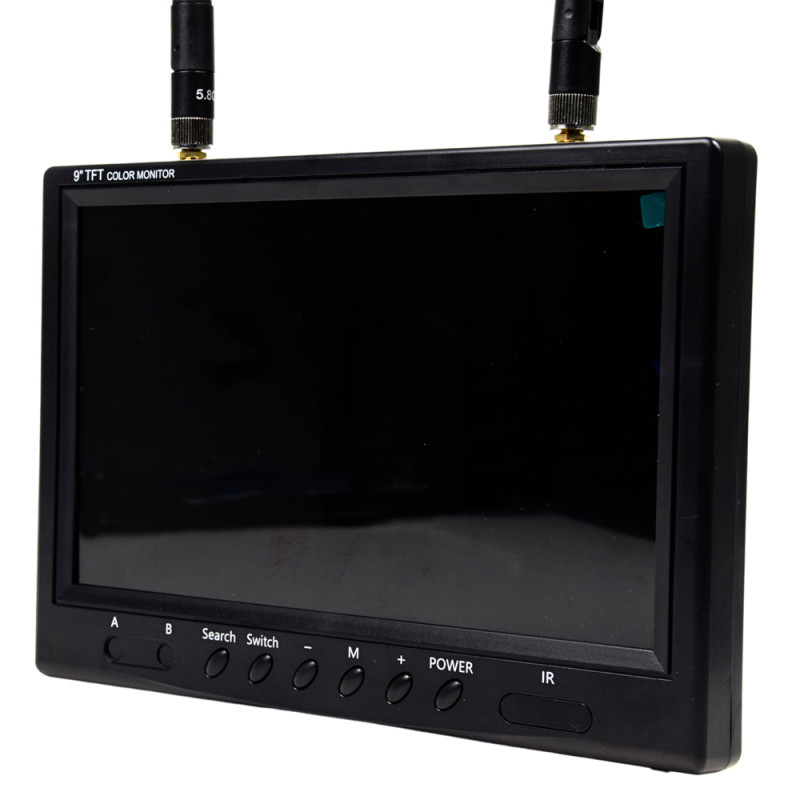 Купити Монітор FPV LCD 9 дюймів із вбудованим приймачем 5.8 GHz для квадрокоптера. Системи безпеки для дому та офісу. Магазин RG-Group. Системи відеонагляду та охоронні сигналізації. Продаж та послуги встановлення