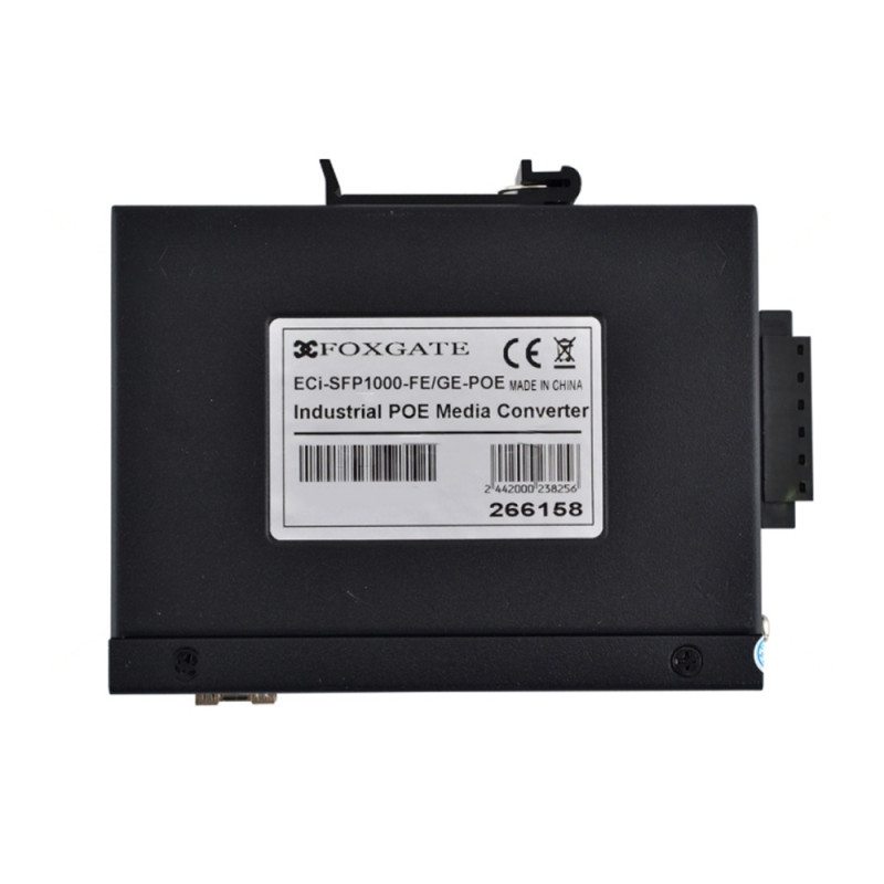 Медіаконвертор FoxGate ECi-SFP1000-FE/GE-POE індустріальний з POE