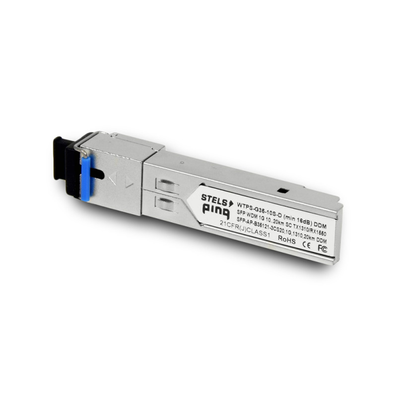 Купити Одноволоконний SFP 1Gbps WDM модуль StelsPing SFPd-20-1310-WDM-SC DDM 20km. Системи безпеки для дому та офісу. Магазин RG-Group. Системи відеонагляду та охоронні сигналізації. Продаж та послуги встановлення