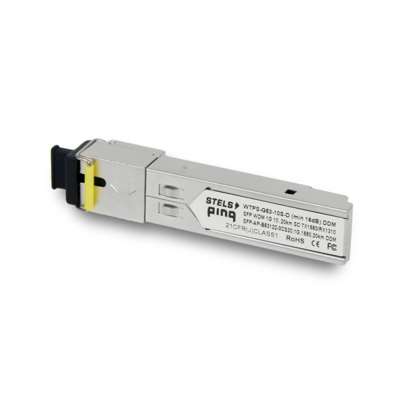 Купити Одноволоконний SFP 1Gbps WDM модуль StelsPing SFPd-20-1550-WDM-SC DDM 20km. Системи безпеки для дому та офісу. Магазин RG-Group. Системи відеонагляду та охоронні сигналізації. Продаж та послуги встановлення