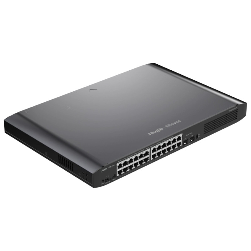 Купити PoE комутатор Ruijie Reyee RG-ES226GC-P 26-портовий гігабітний інтелектуальний. Системи безпеки для дому та офісу. Магазин RG-Group. Системи відеонагляду та охоронні сигналізації. Продаж та послуги встановлення