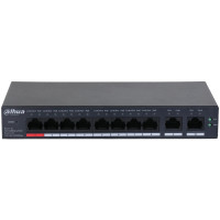 Купити Некерований PoE-комутатор Dahua DH-CS4010-8ET-110 з 8 портами PoE. Системи безпеки для дому та офісу. Магазин RG-Group. Системи відеонагляду та охоронні сигналізації. Продаж та послуги встановлення