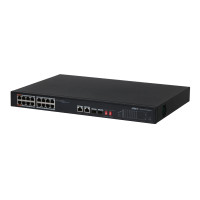 Купити Некерований 18-портовий PoE-комутатор Dahua DH-PFS3218-16ET-135 з 16 портами PoE. Системи безпеки для дому та офісу. Магазин RG-Group. Системи відеонагляду та охоронні сигналізації. Продаж та послуги встановлення