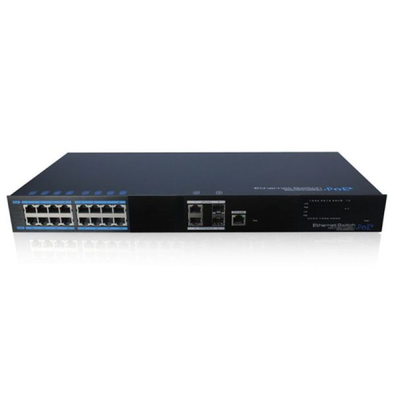 Купити Керований POE-коммутатор UTP7216E-POE-L2. Системи безпеки для дому та офісу. Магазин RG-Group. Системи відеонагляду та охоронні сигналізації. Продаж та послуги встановлення