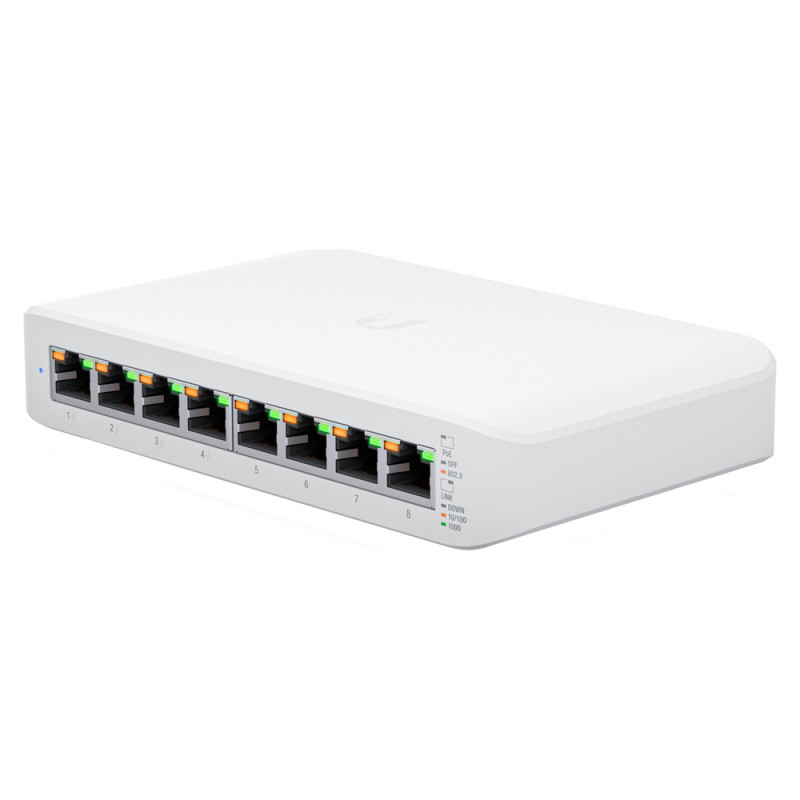 Купити РоЕ-комутатор Ubiquiti Unifi Switch Lite 8 PoE (USW-LITE-8-POE). Системи безпеки для дому та офісу. Магазин RG-Group. Системи відеонагляду та охоронні сигналізації. Продаж та послуги встановлення