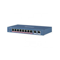 Купити Некерований PoE комутатор Hikvision DS-3E0310HP-E з 8 портами PoE. Системи безпеки для дому та офісу. Магазин RG-Group. Системи відеонагляду та охоронні сигналізації. Продаж та послуги встановлення