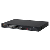 Купити Некерований 26-портовий PoE-комутатор Dahua DH-PFS3226-24ET-240 з 24 портами PoE. Системи безпеки для дому та офісу. Магазин RG-Group. Системи відеонагляду та охоронні сигналізації. Продаж та послуги встановлення