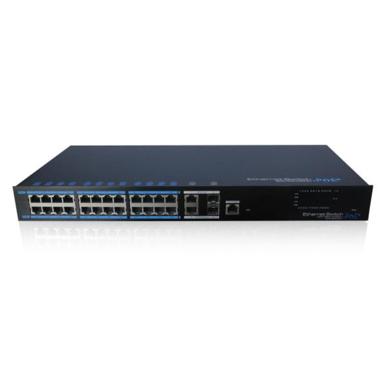 Купити Керований POE-коммутатор UTP7224E-POE-L2. Системи безпеки для дому та офісу. Магазин RG-Group. Системи відеонагляду та охоронні сигналізації. Продаж та послуги встановлення