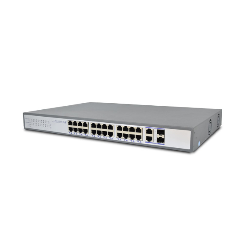 Купити Комутатор PoE-10026-24P-4S. Системи безпеки для дому та офісу. Магазин RG-Group. Системи відеонагляду та охоронні сигналізації. Продаж та послуги встановлення