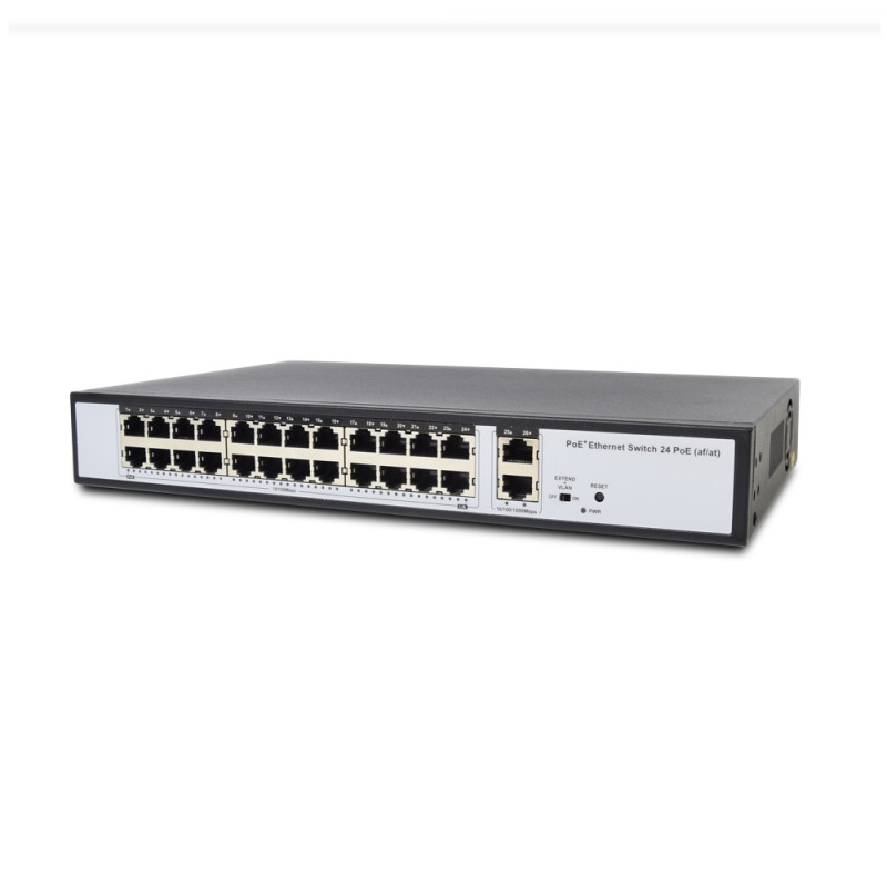 Купити Некерований PoE-комутатор ATIS PoE-1026-24P Pro з 24 портами PoE. Системи безпеки для дому та офісу. Магазин RG-Group. Системи відеонагляду та охоронні сигналізації. Продаж та послуги встановлення